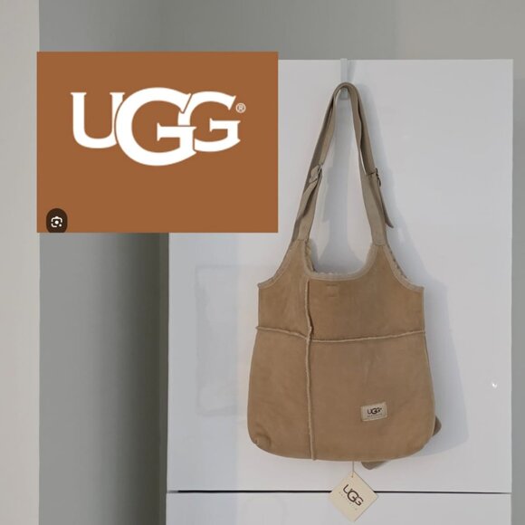 UGG SHEEPSKIN SUEDE SHEARLING BAG! NWT! 🆕🆕🆕 - Picture 1 of 14